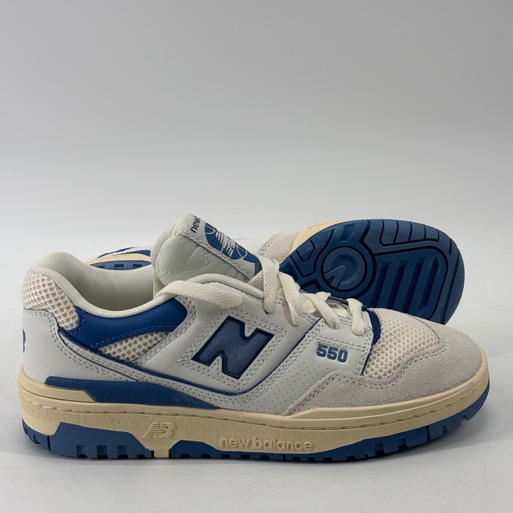 New Balance 550 Sneakers Youth 5.5Y White Blue GSB550CP Retro Basketball Shoes